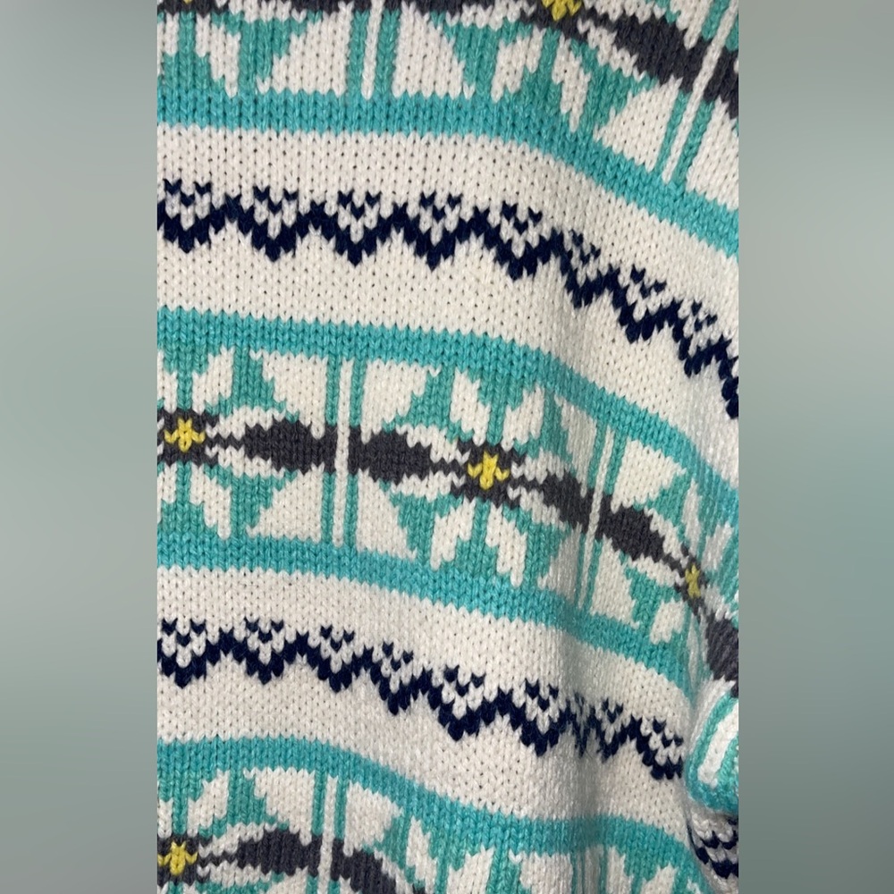 NWOT American Eagle AE Size L Oversized Fairisle Chunky Mock Neck Sweater - Picture 4 of 7